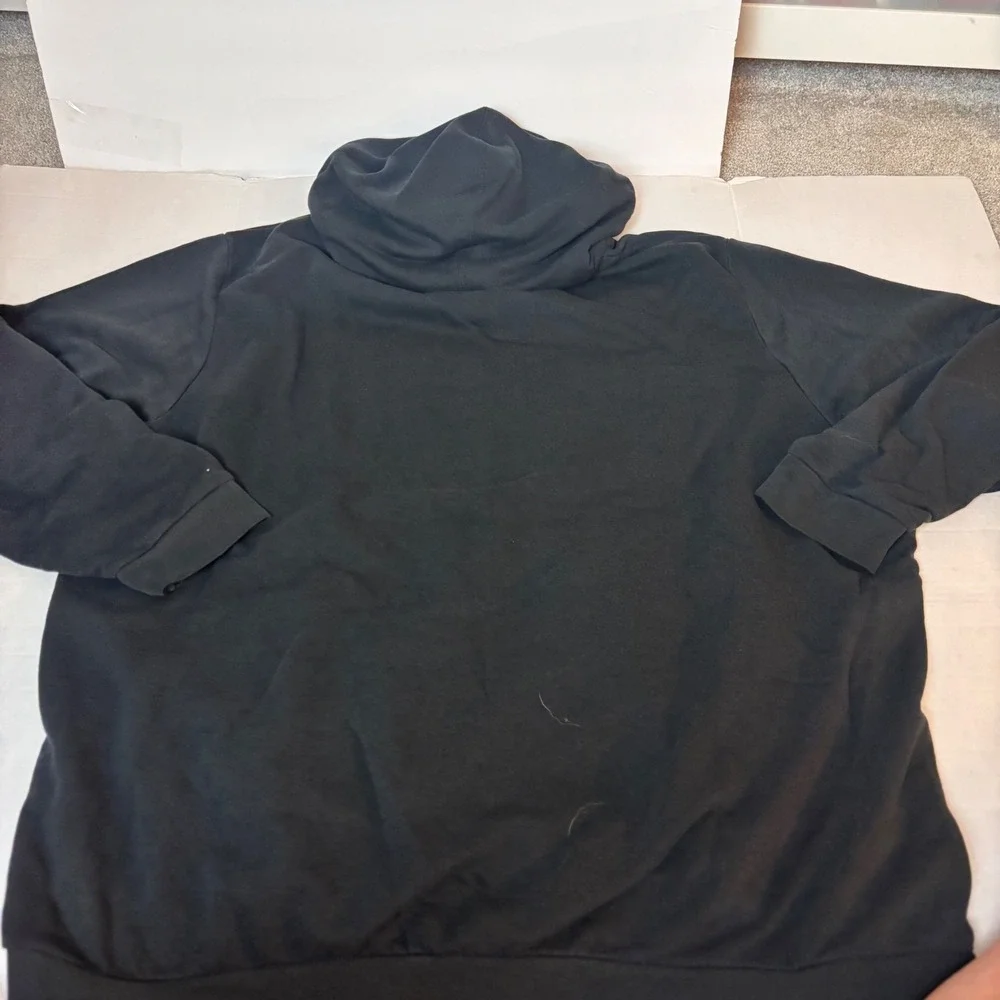 Adidas Mens 4XL Black Camo Logo Pullover Hoodie Sweatshirt Fleece Pocket